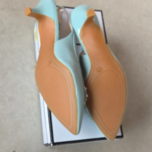 Alex Marie Mint Green Slingback Heels. 10M - Picture 5 of 9